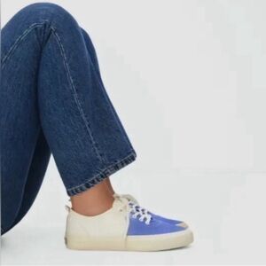 EVERLANE Women's Forever Cerulean Blue Dip-Dye Low Top Sneakers- Size 11